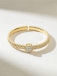 18K Yellow Gold Bangle Bracelet with Diamonds