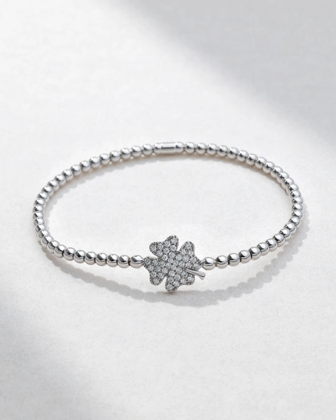 Bracelet in 18K White Gold with Brilliant-Cut Diamonds