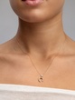 18K Rose Gold Horseshoe Necklace with Diamonds