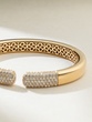 18K Rose Gold Cuff Bracelet with Pave Diamonds