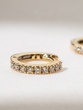 18K Yellow Gold Hoops with Diamonds