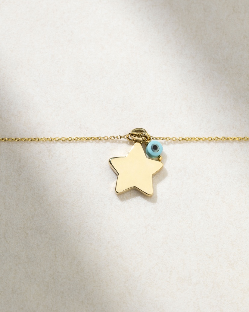 K18 Yellow Gold Star Necklace