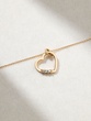 Minimal Heart 18K Rose Gold Necklace with Diamonds