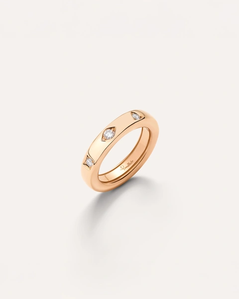 Iconica ring in 18K rose gold with Diamonds