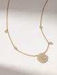 Κολιέ Κίτρινο Χρυσό Κ18 με Medallion από Διαμάντια - Image 1