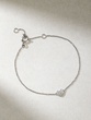 18K White Gold Bracelet with Diamond Heart