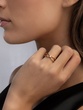 18K Minimal Rose Gold Ring with a Brilliant