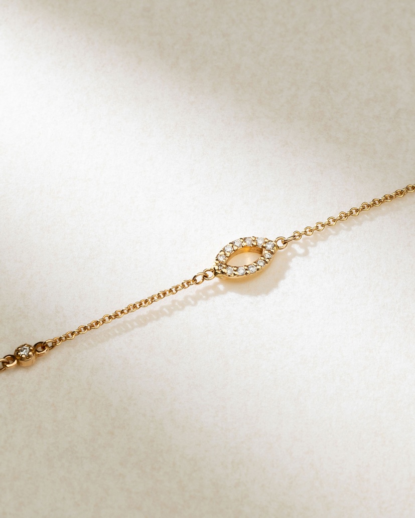 18K Rose Gold Bracelet with Lucky Eye