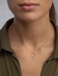 Minimal Heart 18K Rose Gold Necklace with Diamonds