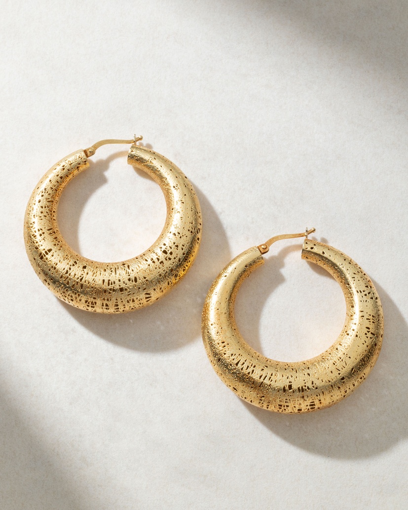 18K Yellow Gold Hoops - Image 1