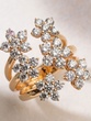 18K Rose Gold Ring with Diamond Daisies