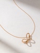 18K Rose Gold Necklace with Diamonds and a Ribbon design - Image 1