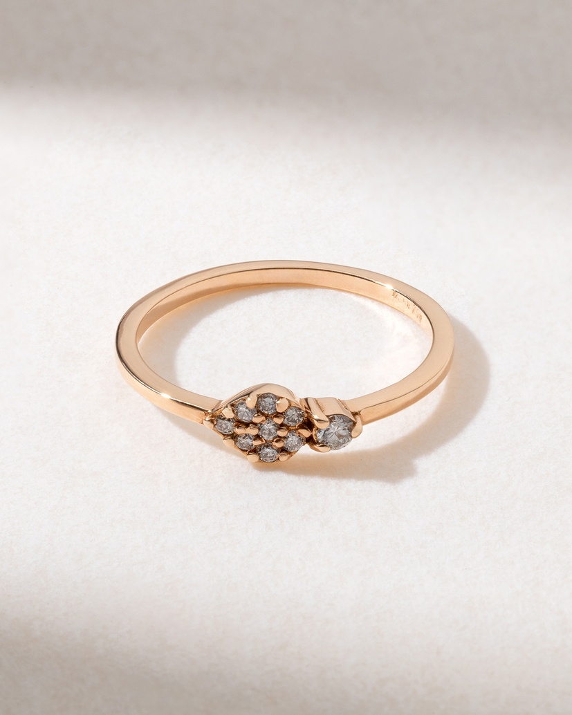 18K Rose Gold Diamond Ring