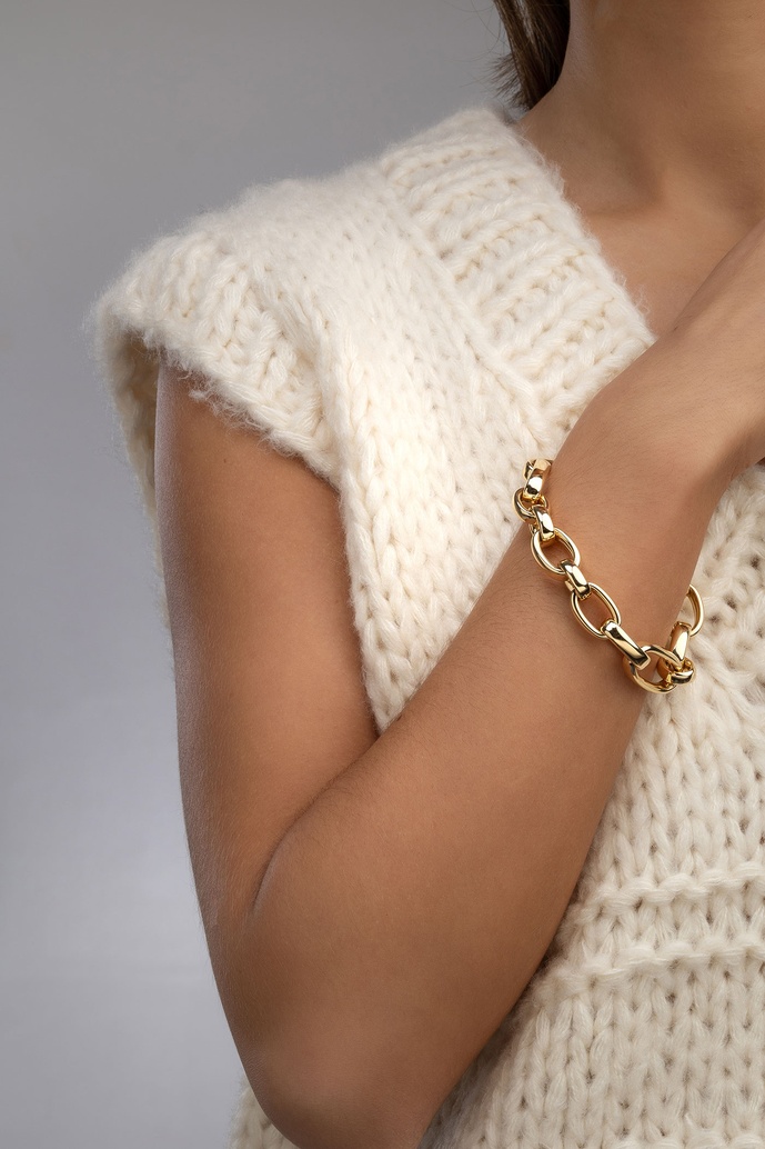 18K Yellow Gold Voluminous Chain-Bracelet