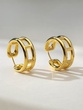 18K Yellow Gold Hoop Earrings K18