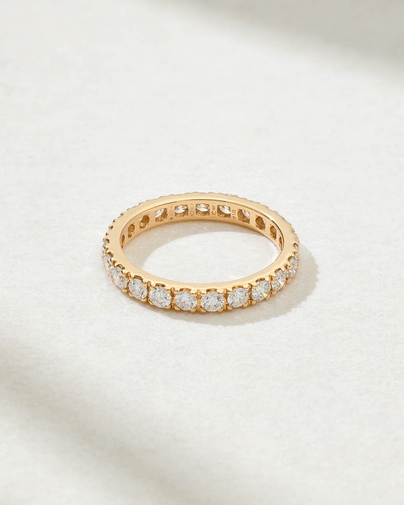 18K Rose Gold Eternity Ring with Diamonds