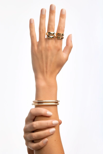 18K Yellow Gold Spiral Ring