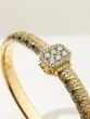 18K Yellow Gold Bangle Bracelet with Diamonds