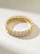 18K Elastic Yellow Gold Diamond Gourmet Bracelet