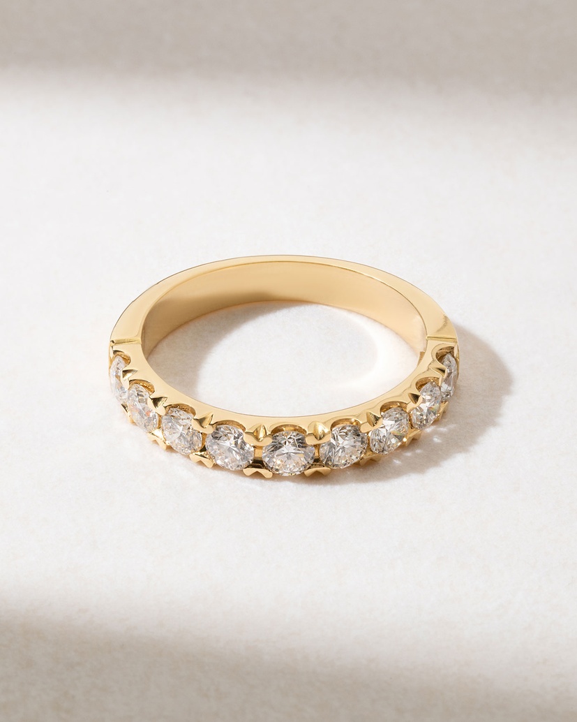 18K Yellow Gold Nine Diamond Band