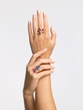 18K Rose Gold Ring with Oval Pink Sapphires, Rodolites and Diamonds