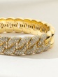 18K Elastic Yellow Gold Diamond Gourmet Bracelet