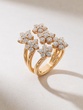 18K Rose Gold Ring with Diamond Daisies