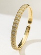 18K Yellow Gold Brilliant Cut Diamond Cuff