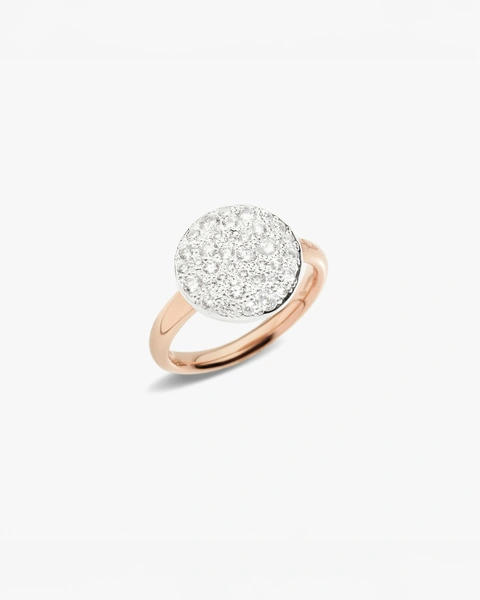 Sabbia ring in 18k rose gold with white diamonds
