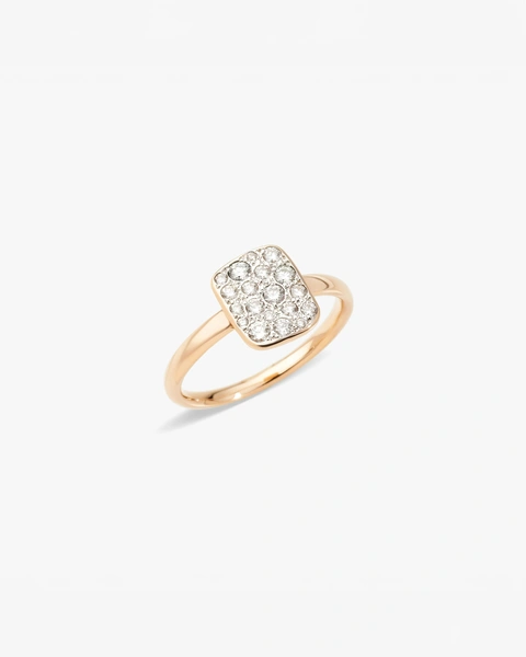 Sabbia ring in 18k rose gold with white diamonds