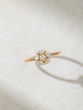 Charming 18K Rose Gold Ring with Brilliant Diamonds