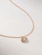 K18 Rose Gold Necklace With Diamond encrusted Evil Eye