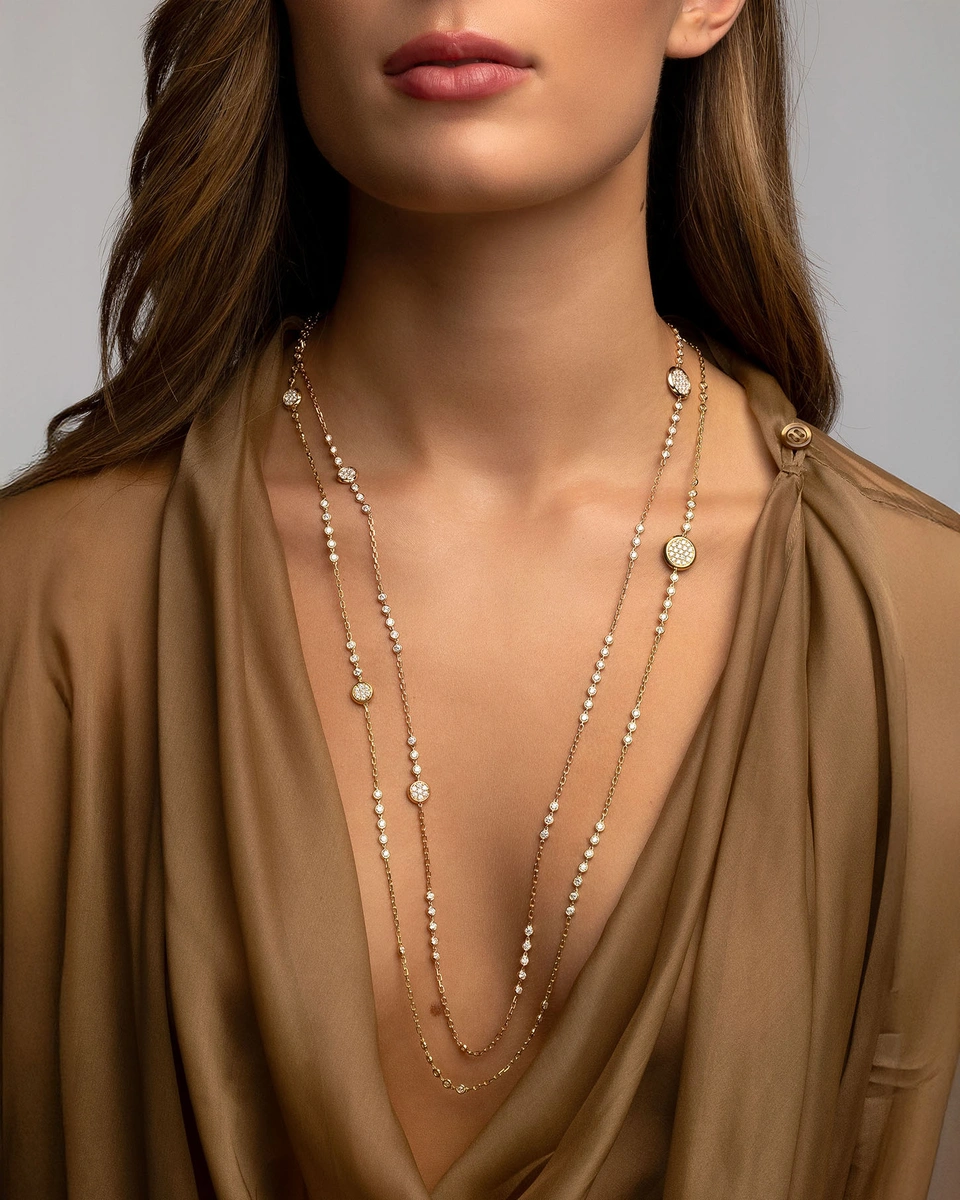 Αλυσίδα σε Ροζ Χρυσό Κ18 με Διαμάντια