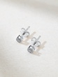 18K White Gold Studs with Brilliant Cut Diamonds