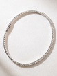 18K Stackable White Gold Bangle with Brilliant Cut Diamonds