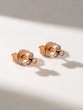 18K Rose Gold Earrings with Brilliant Diamonds