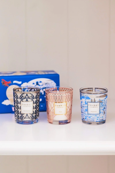 Trio Travel Candles Manhattan-Paris-Mykonos
