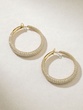 Marvelous 18K Yellow Gold Hoop Earrings with Diamonds