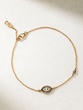 18Κ Rose Gold Bracelet with Talisman Eye, Brown and White Diamonds