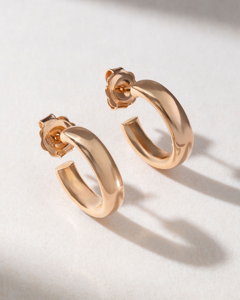 18 Κarat Rose Gold Hoop Earrings