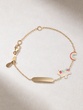 Unicorn Bracelet in 18K Yellow Gold with Enamel