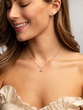 18K Rose Gold Earrings with Pear Shaped Outline and Diamonds - Image 4