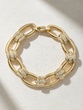 18K Yellow Gold Link Bracelet with Diamonds - Image 1