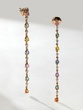 Long Earrings with Colorful Sapphires - Image 1