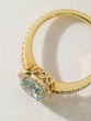 18Κ Yellow Gold Ring with Brilliants and Aquamarine