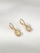 18K Rose Gold Drop Earrings with Fancy Yellow Pear Shaped Diamonds