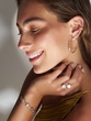 18K Rose Gold Ear Cuff with  Pear Diamond - Image 3