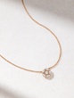 18K Rose Gold Necklace with Brilliant and Marquise Diamonds - Image 1
