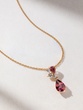 18K Rose Gold Necklace with Tourmalines and Diamonds - Image 2