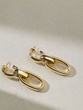 18K Yellow Gold Chain Earrings